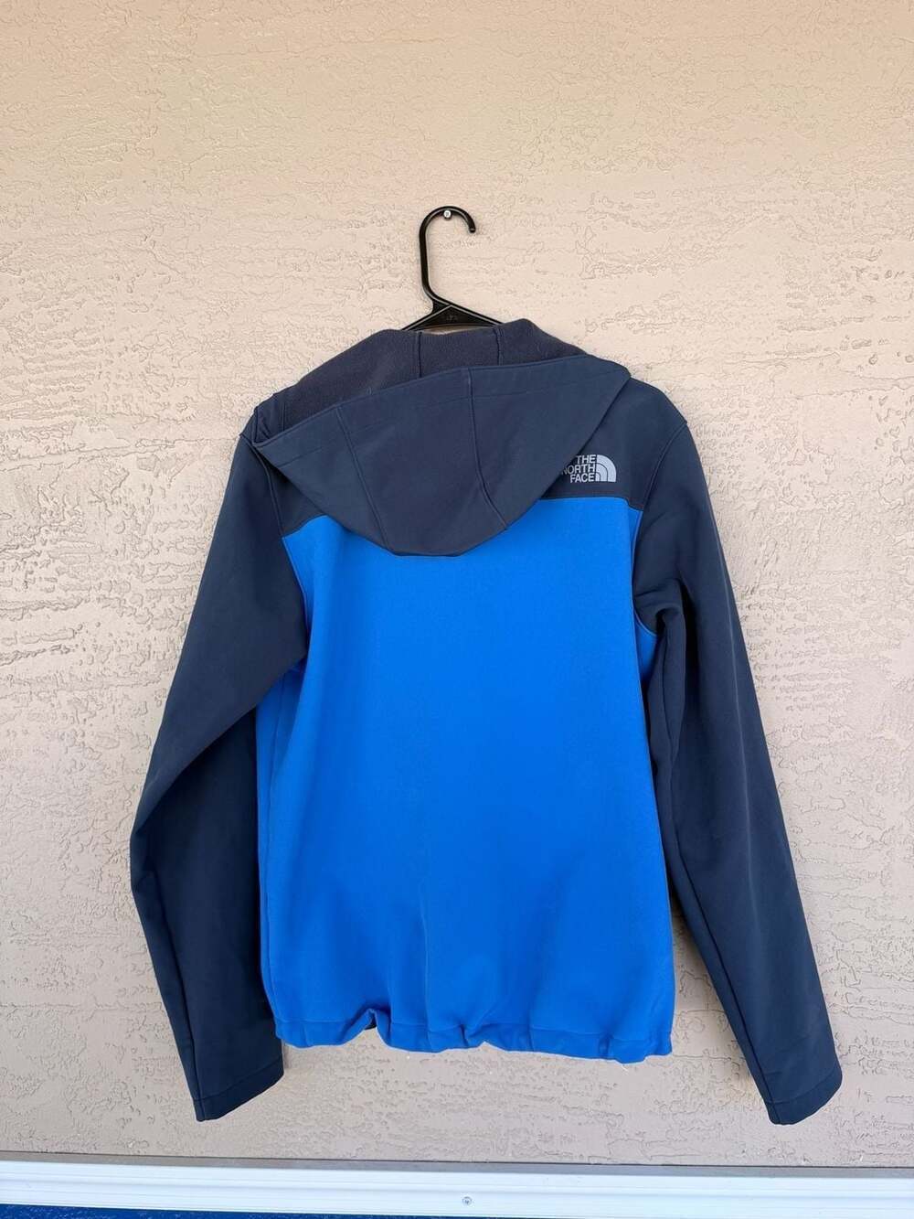 The North Face Softshell Hoodie Jacket, Men's Size S — Blue/Navy Windproof - Picture 4 of 5